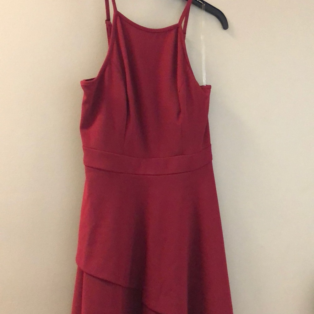 Burgundy dress. Never worn with tags